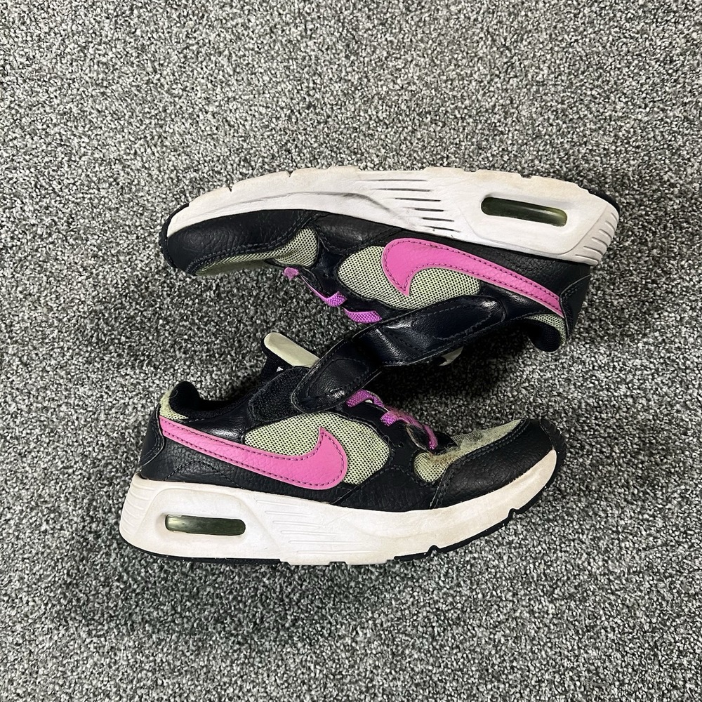 Nike Air Max SC Hook Loop Shoes Youth 2Y Black Pink Running Sneakers CZ5356-300 - Picture 2 of 9